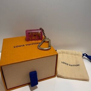 Louis Vuitton Pink and Gold Bag Charm